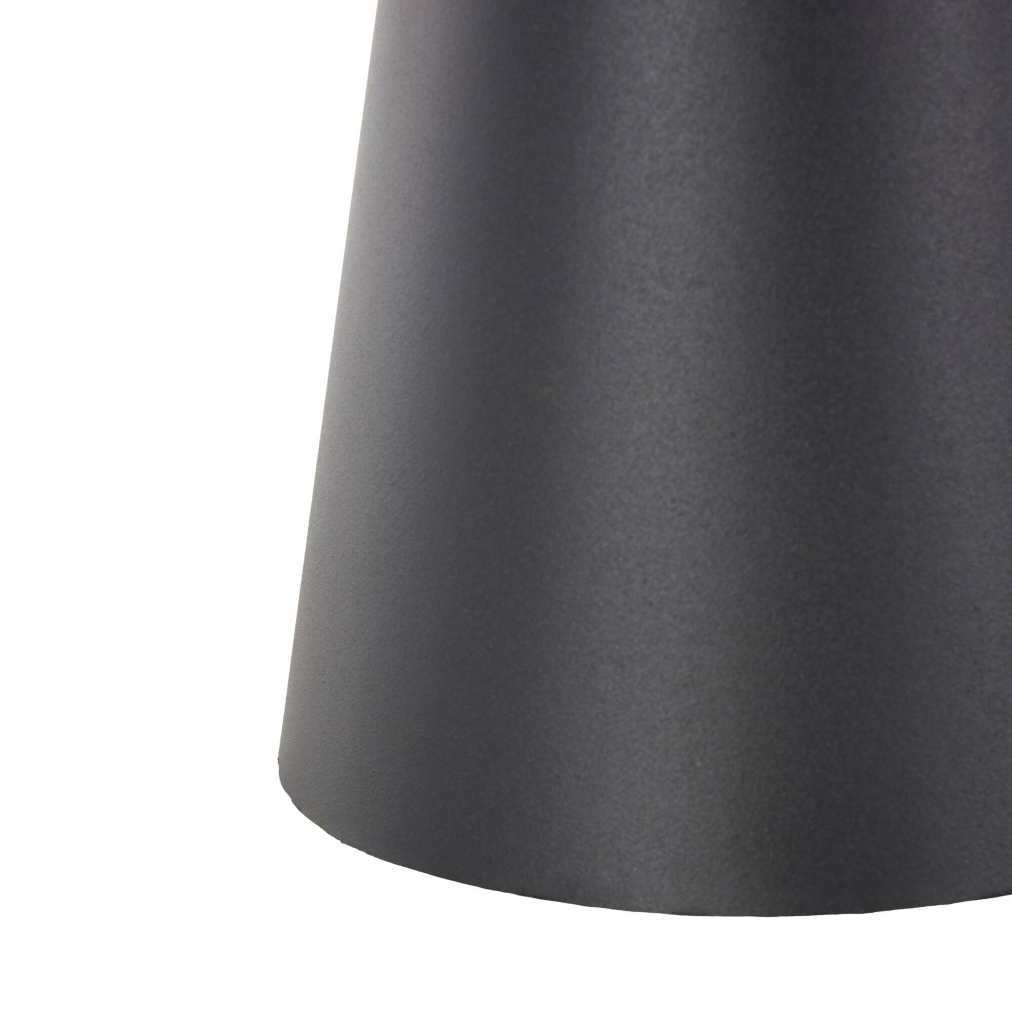 24" Black Metal Art Deco Fluted Vase